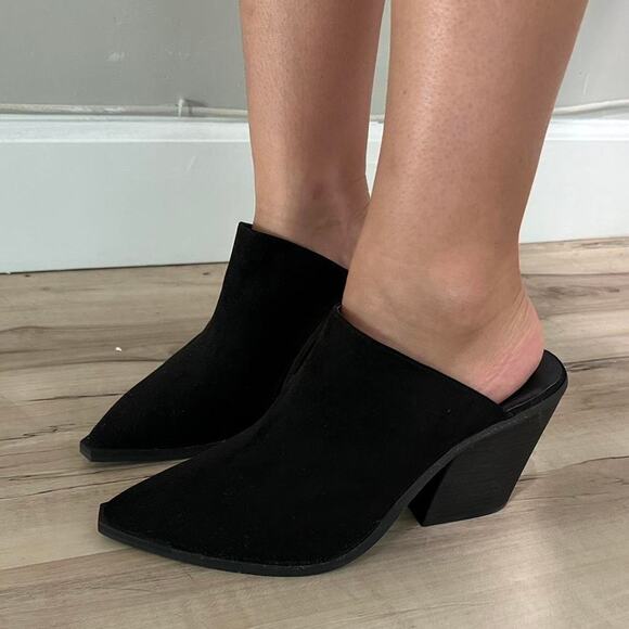BP Black Suede Mules - Picture 6 of 7
